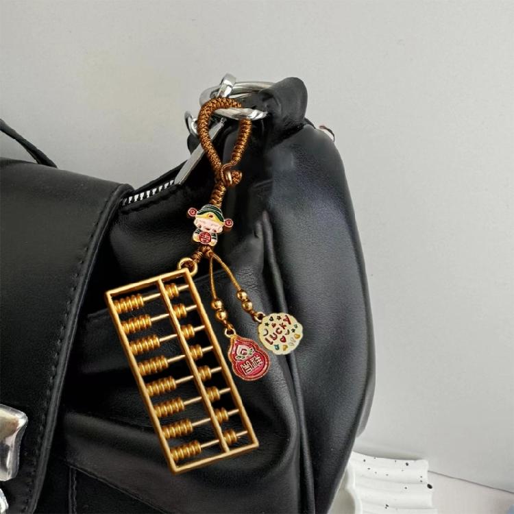 Trendigt Silver Räknesticka Nyckelring Berlock Prydnad för Individer Som Vill Öka Sin Lycka och Välstånd Daglig Användning