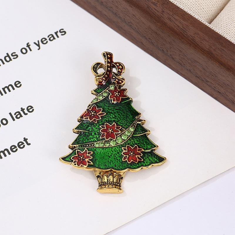 Christmas Tree Brooches For Women Unisex Plant Pins Multi-Color Available Holiday Party Accessories Gifts