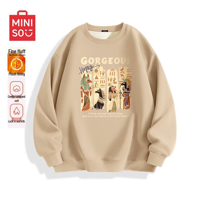 

MINISO Унисекс Толстовка из флиса плотной вязки с круглым вырезом 3XL