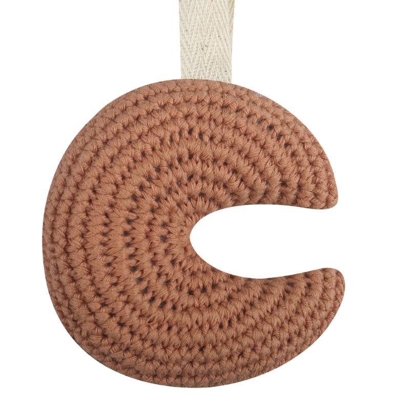 

Upgraded Moon-Shape Baby Pacifier Hanging Decorations Cute Babies Pacifier Holder Newborn Baby Accessory Cotton-made