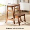 A-frame Solid Wood Folding Step Stool: Space-saving, Multi-layer, Double-layer Footrest Ladder.