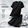 Men's Ice Silk Sports T-Shirt & Shorts Set