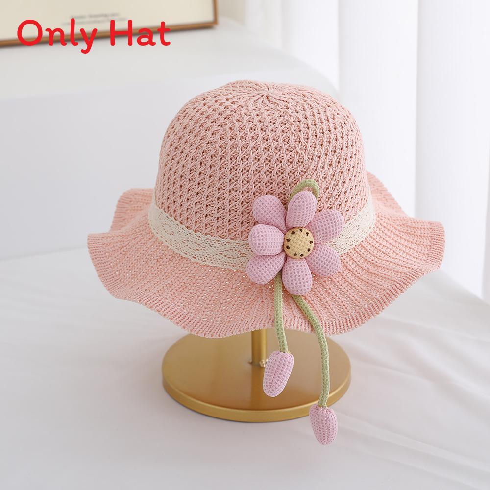 Kids Sunhat With Wide Brim And Breathable Paper Grass Material For Summer Outdoor Activities
