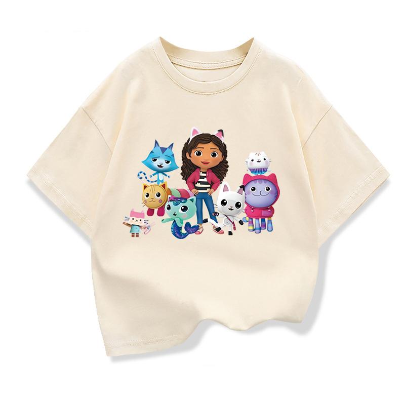 Casual Children's Clothing Fashion Short Sleeve Comfortable Crew Neck Print T-Shirts Girls