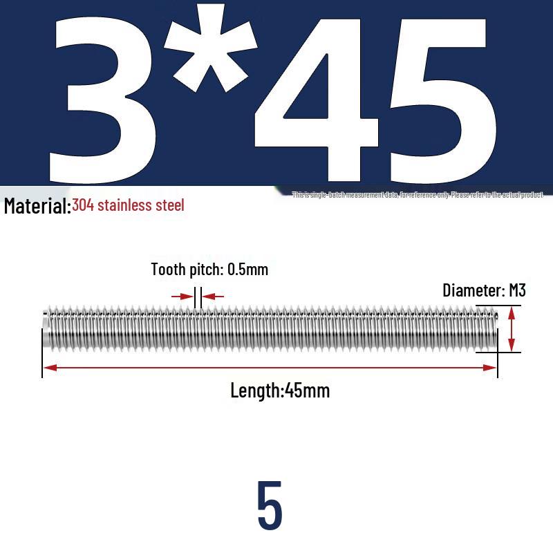 Полностью резьбовая шпилька из нержавеющей стали 304
