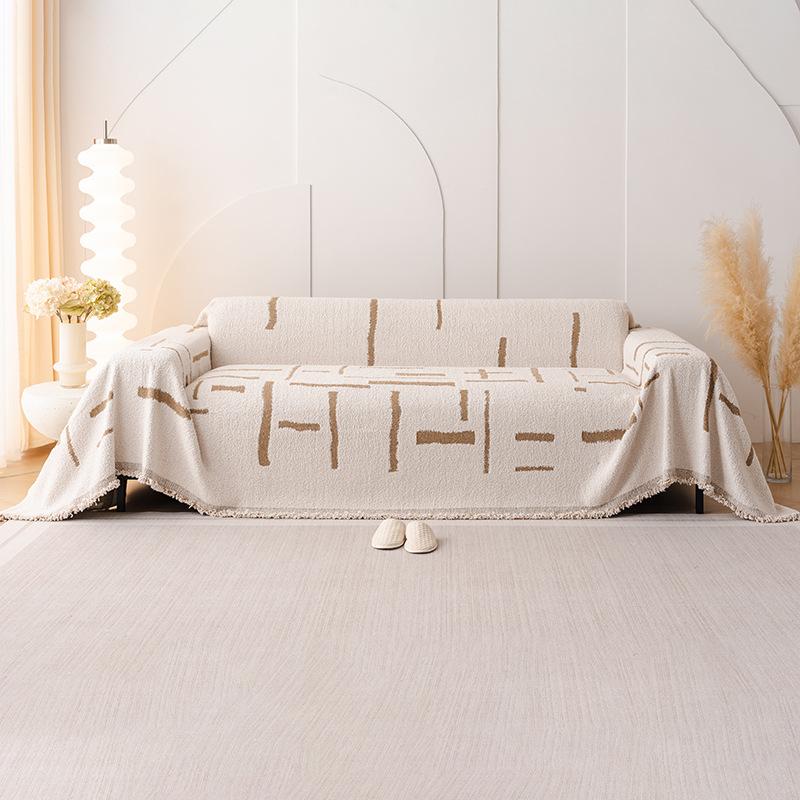 Nordic Simple High Sense Autumn and Winter Sofa Cover Cloth Plush Sofa Towel Sofa Cover Anti-Scratching Sofa Cover
