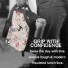 Sighthound Flower Love Insulated Lunch Tote Bag for Greyhound Whippet Dog Portable Cooler Thermal Food Bento Box Kids School