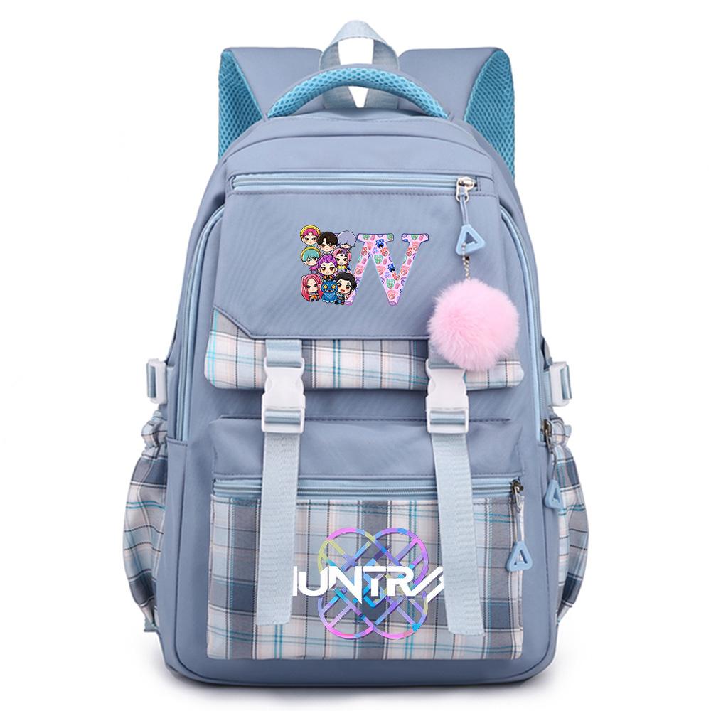 Cartoon 26 English Letter K-Pop Printed Large Capacity Backpack for Teenger Student Girl Boy Schoolbag Bookbag Kid Gift Women Waterproof Travel Bag