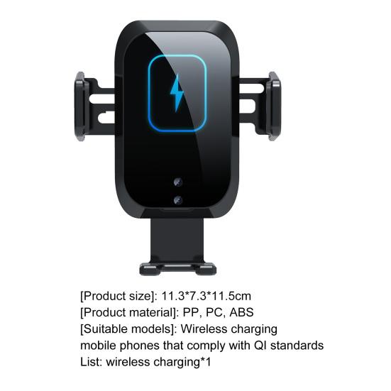 X11 Car Wireless Charger Automatic Fast Charging Portable 15W Qi Auto Smart Sensor Wireless Charger Phone Holder for Vehicle