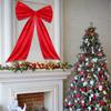 Giant Christmas Bow Satin Home Decor with Tie Oversized Christmas Bow with Long Streamers for Wall Door Wreath Mantel Staircase