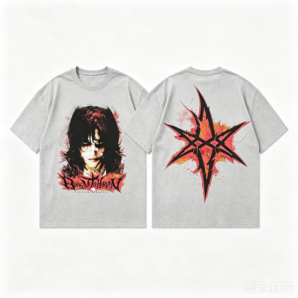Heißer Verkauf Bring Me The Horizon 2026 Tour Edition Stern Grafik T-Shirt Vintage Harajuku Unisex Druck Rundhals Kurzarm Leichtes Freizeit-T-Shirt
