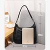 Women's Genuine Leather All Seas Versatile Bag, Minimalist Solid Color Underarm Shoulder Crossbody Handbag for Commute