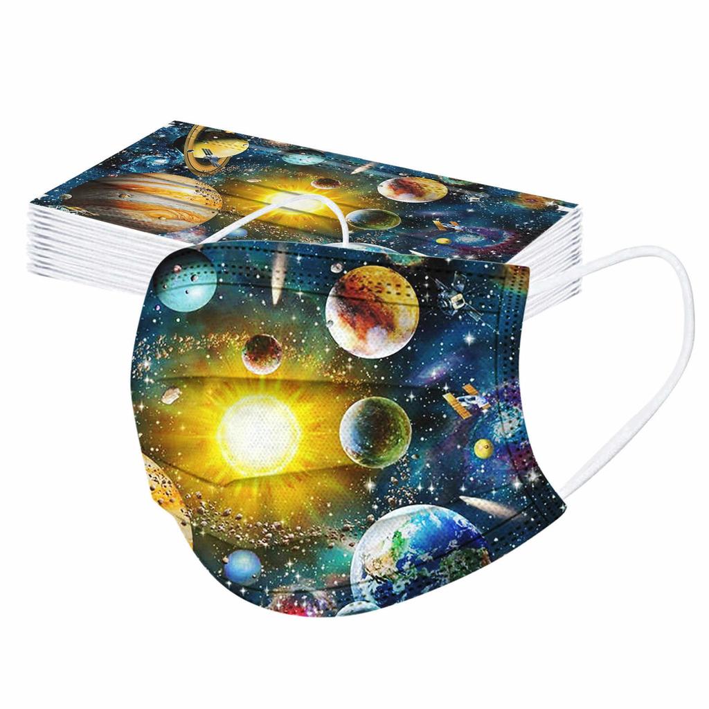 100PCS Children Three-Layer Protective Dust-Proof Cartoon Print Disposable Mask