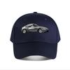 Collectible Die  Cast Silver Metallic Sports Car Baseball Cap Fashion Unisex Sunhat Womens Outdoor Sports Snapback Cap
