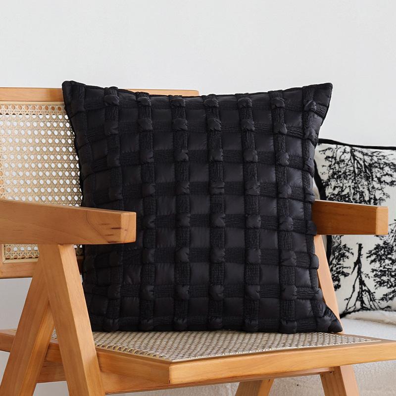 

Nordic Simple Black and White Pillow Case Living Room Sofa Pillow Model Room Hotel B&B Home Cushion 45x45cm pillowcase only