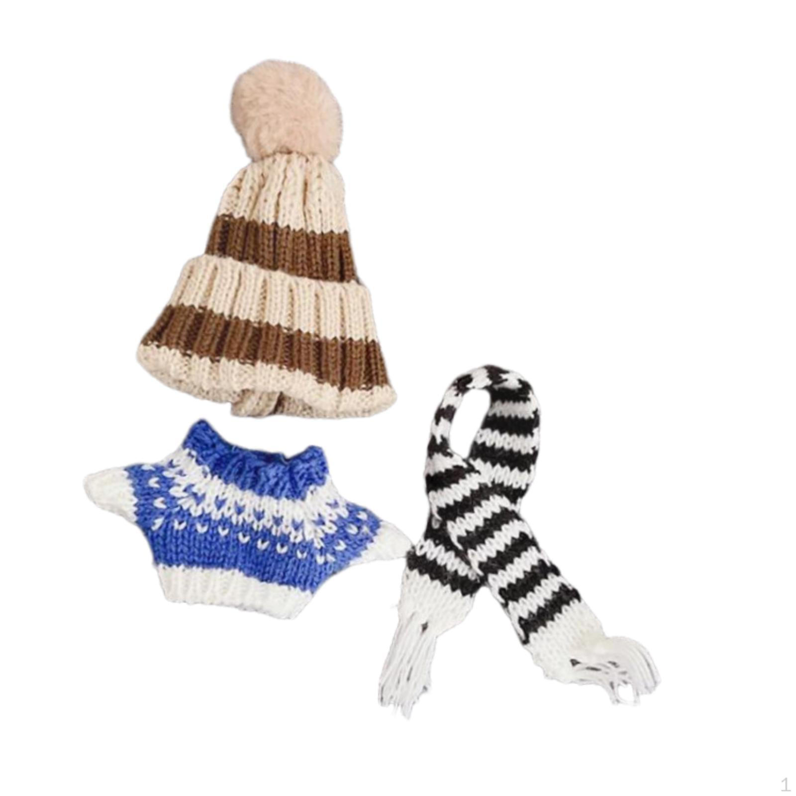 

Удобные кукольные костюмы для детей с шарфом и шапкой синий