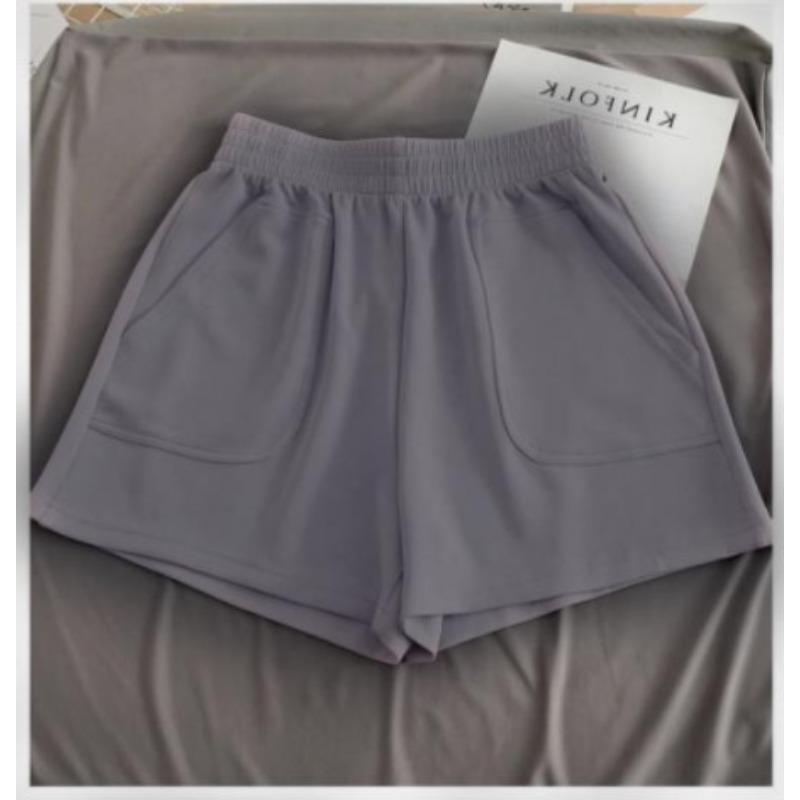 

Женские простые мягкие шорты, повседневные шорты большого размера, пляжные брюки для йоги, женские спортивные шорты, широкие брюки, уличная одежда S серый