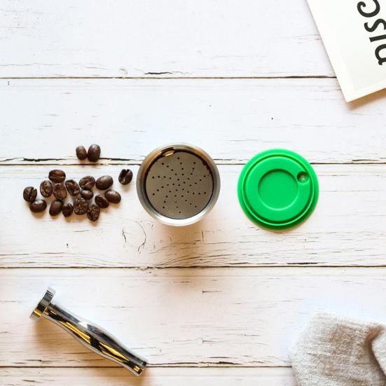 Coffee Capsule Reusable Safe Stainless Steel Refillable Coffee Capsule Filter for Coffee Shop