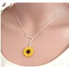 Fashionable Love Eternal Sunflower Pendant Fresh 8-Word Love Sunflower Necklace