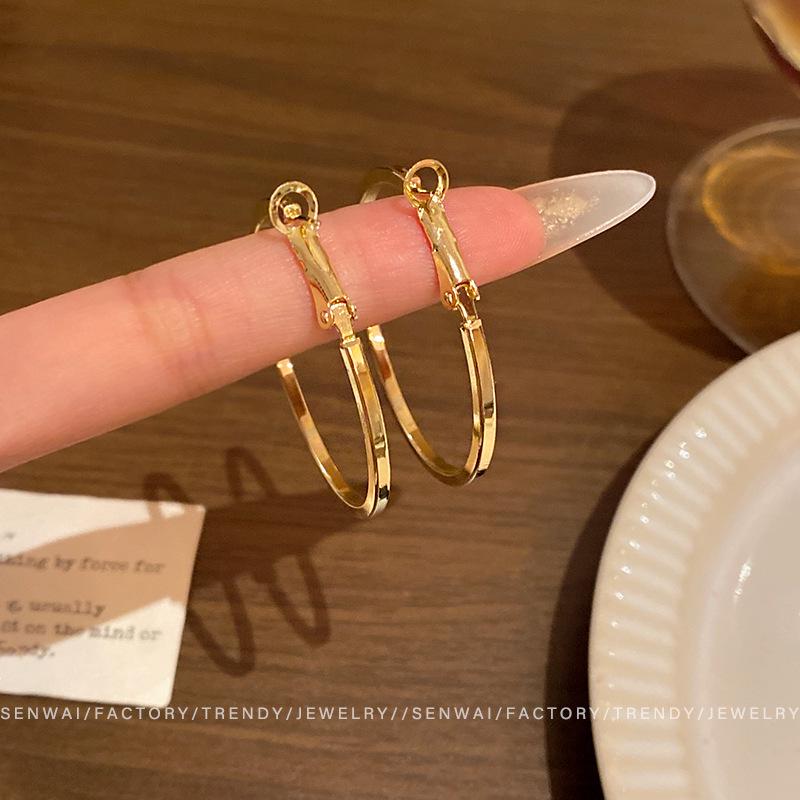 Elegante europäische und amerikanische Statement-Creolen für Damen – Luxuriöses, modisches Design für Herbst/Winter.