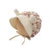 Floral Baby Cloche Hat - Newborn Fontanelle & Ear Protection for Spring & Autumn