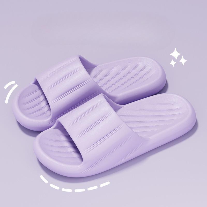 Indoor Eva Soft Sole Home Slippers Women Lightweight Comforable Non Slip Bathroom Shoes Woman Solid Color Platform Indoor Slides