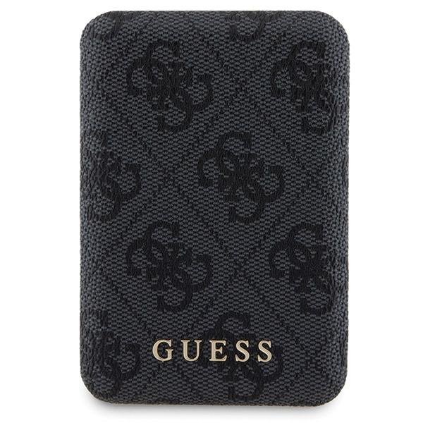 Sada Guess Gubpm5N614Gemgk Iphone11 6.1 Pevný obal + Powerbanka 5000Mah Magsafe Černá/Black 4G Kovové logo