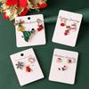 Christmas Pin Badge Set Santa Claus Reindeer Tree Snowflake Design Brooches Decorative Holiday Jewelry for Party Outfit
