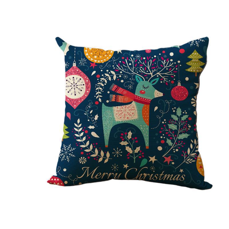 Cartoon Digital Printing Christmas Pillow Cover New Style Square Polyester Pillow Cover Cushion Cover