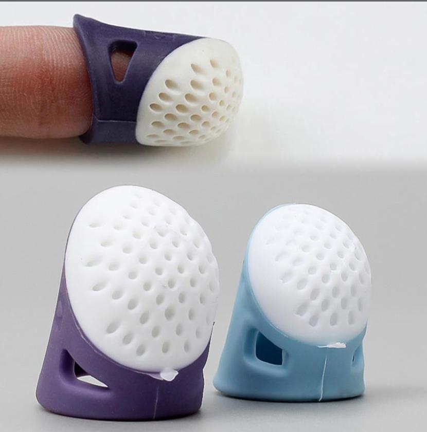 Hand Cross-stitch Anti-stick Finger Cover Silicone Sewing Thimble Anti-slip Finger Protection