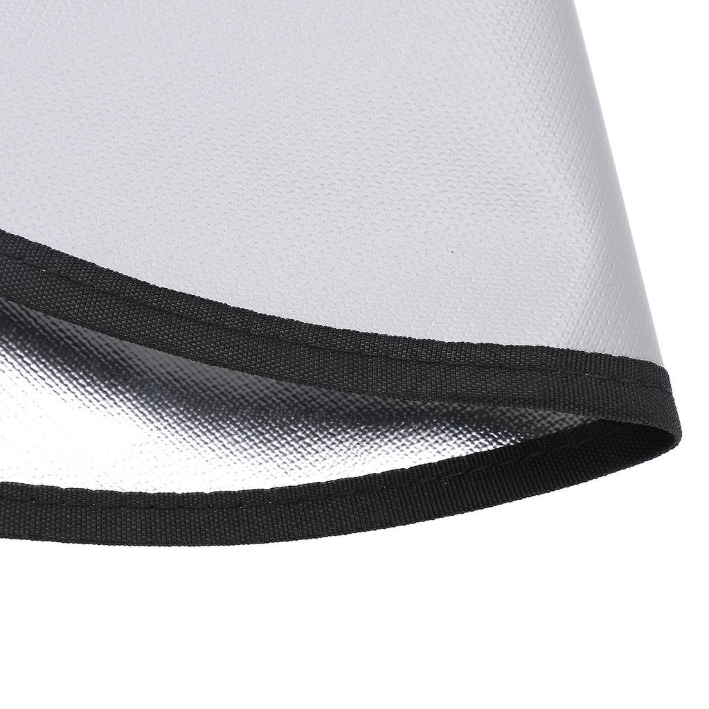 36 Inch Round Outdoor Under Grill Mat Fireproof Grill Pad Oilproof Waterproof Heat Resistant Indoor Fireplace Fire Pit Mat Silicone and Aluminum Foil