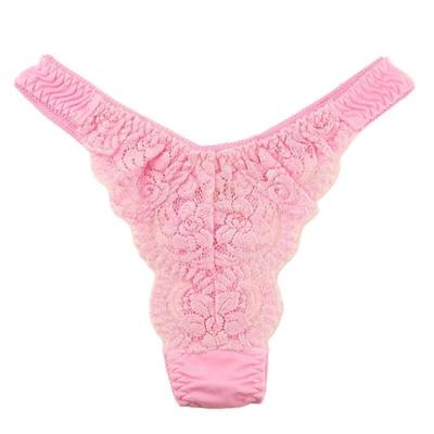 La Pomme SSS Beautiful Stretch Sexy Made In La Pomme Pink T-Back Panties, Fabric, Sheer, Lace, Lingerie, Japan, Brand, Women's,