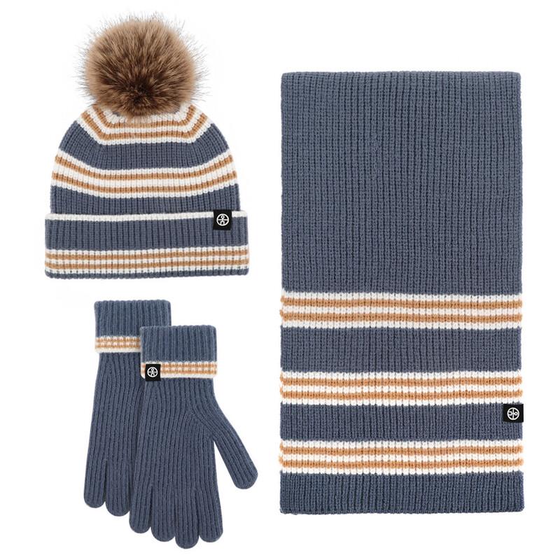 AQ Jacquard Scarf, Hat & Gloves Set