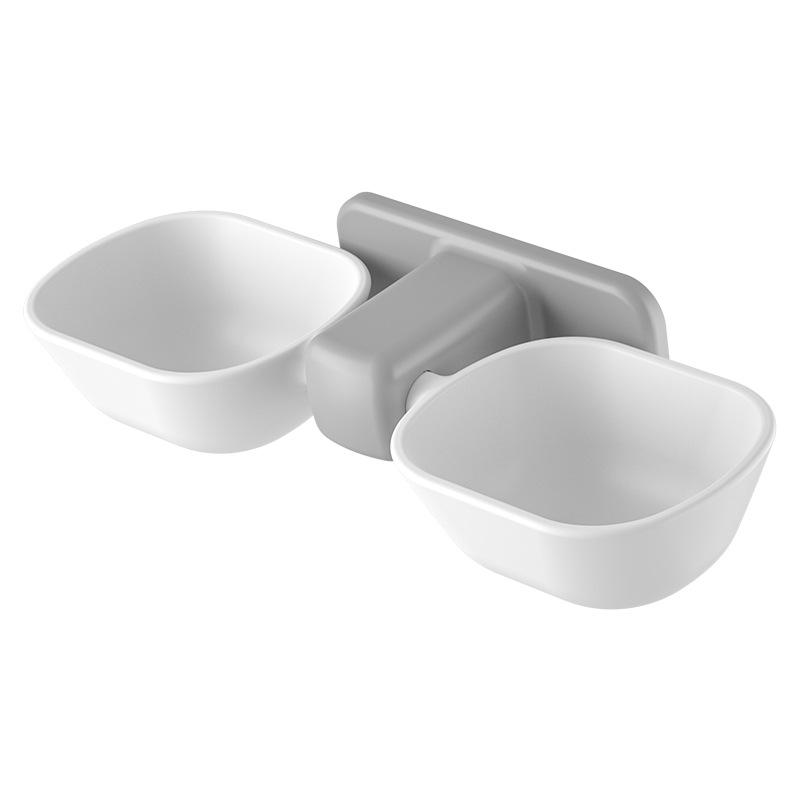 Wall Mounted Cat Bowl Double Pet Feeding Bowls Hanging Water Bowl Removable Design for Feeding Multiple Pets at Home