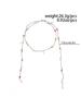 Retro Handmade Y-shaped Necklace with Black Wax Cord, Colored Stones, and Pearls - Fashionable European and American Layered Clavicle Chain.