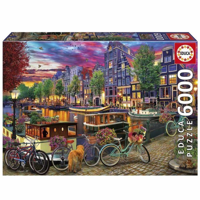 Puzzle - EDUCA - Bicycles In Amsterdam - 6000 Pieces - 156 X 107 Cm - From 15 Years