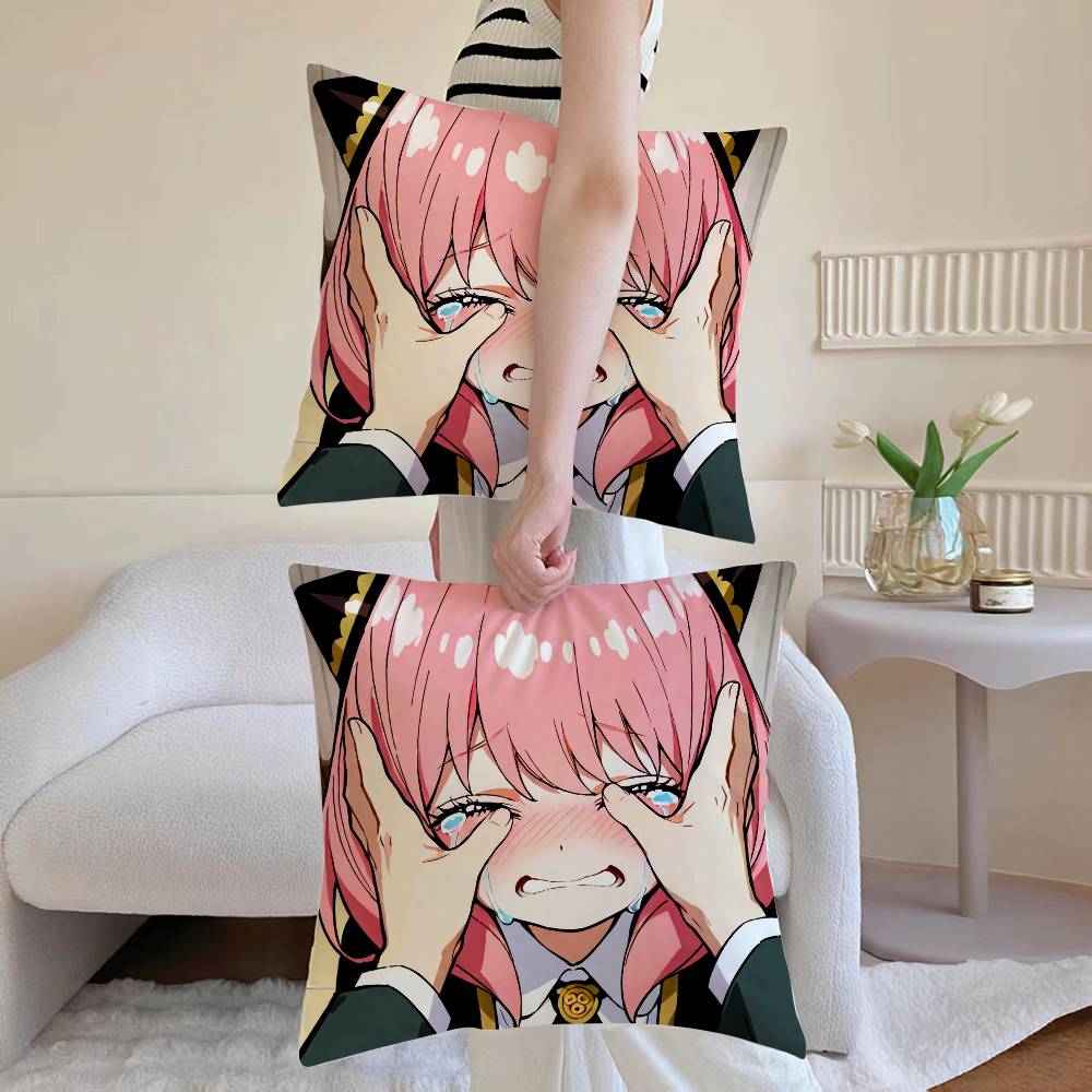 S-SPY Anime FAMILY Pillow Case Sofa and Living Room Decorative Cushion Covers Dust-proof and Mite-proof Invisible Zipper