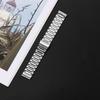 22mm Uhrenarmband für Casio für Seiko für Huawei Ersatz-Uhrenarmband Metallarmband Silber Edelstahlarmband für Herren Damen