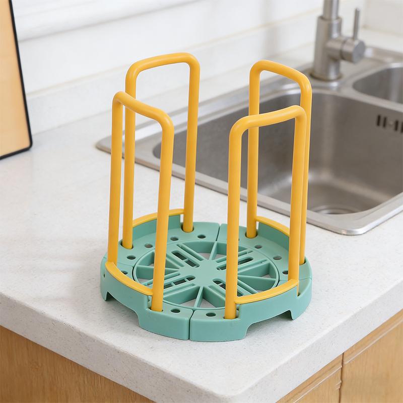 Portable Retractable Bowl Holder Drain Removable Cabinet Dishes Storage Rack Water Cup Kitchen Organizer