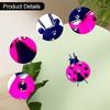 Ladybug Wall Decoration Lawn Ornament Metal Garden Yard Art Decorative Wall Sculpture for Terrace Outside Home Fence Indoor