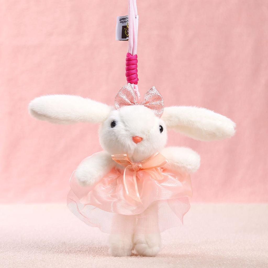 Short Plush Gauze Skirt Lop-eared Rabbit Doll Doll Pendant Keychain Bag Pendant Plush Toy Doll
