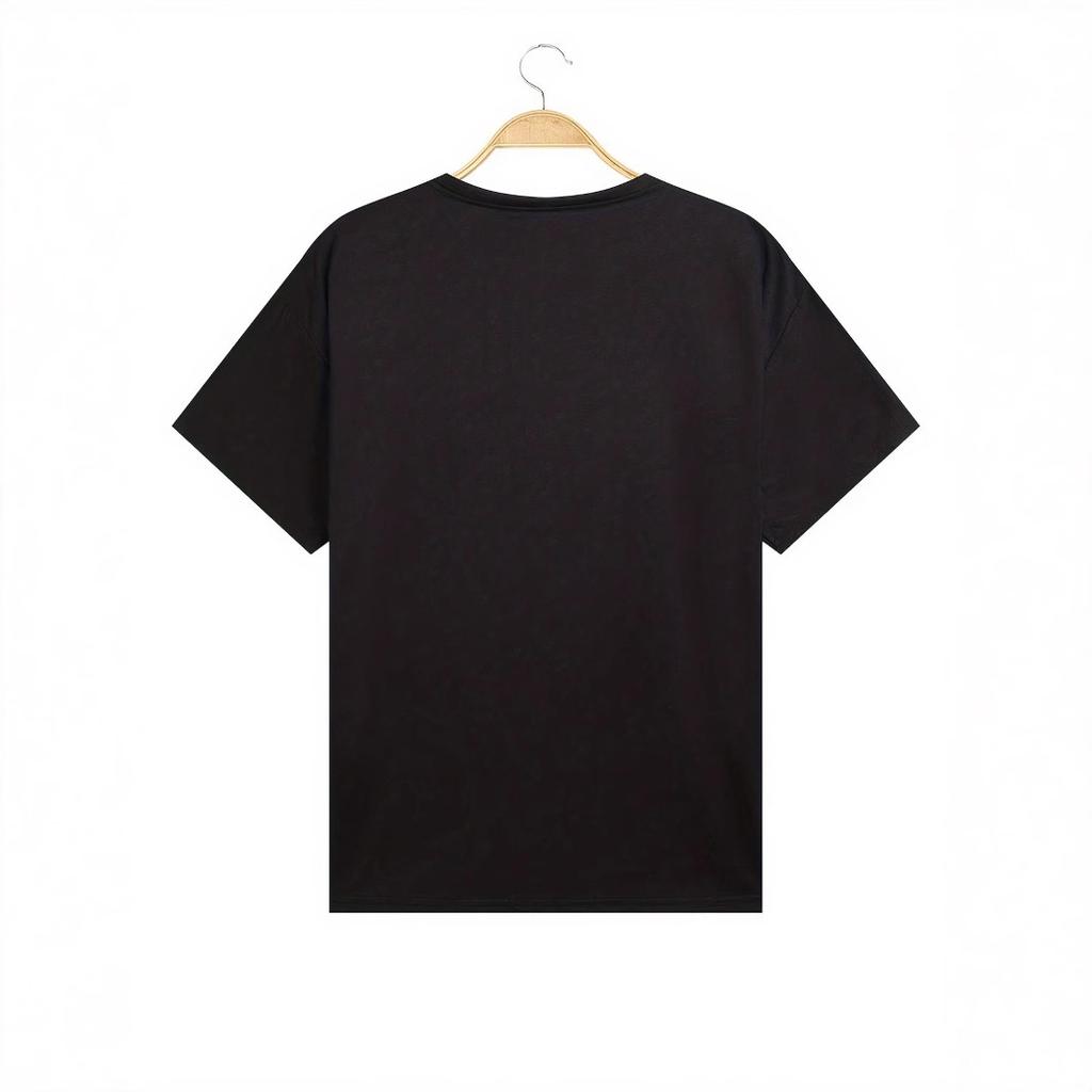 Men's Popular Top Panda Printed Cotton T-Shirt Short Sleeve Short Sleeve