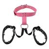 QKKQ Leather BDSM Belt Breast Restraint with Collar Female Boobs Binder Harness Sex Toys Breast Bondage Gear for Women