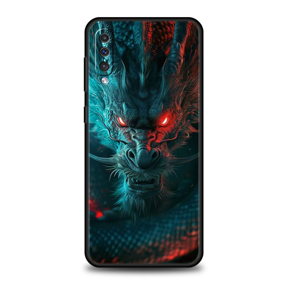 Chinese Dragon Phone Case for Samsung Galaxy A24 A13 A53 A73 A33 A22 A12 A02 A03 A05 A70 A50 A10 A20 5G Silicone Cover Shell Bag