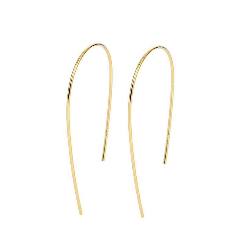 S925 Silver Korean Edition Premium Earrings for Women, Super Immortal, Simple Large Earrings, Exaggerated Temperament Lines Earrings