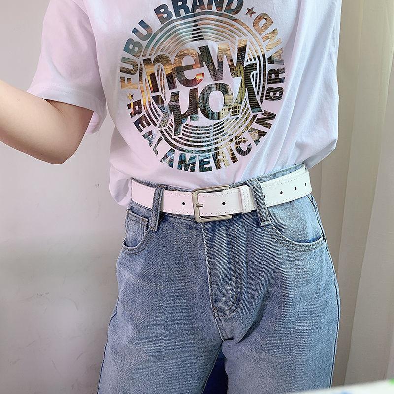 Stylish Womens Denim Pants With Versatile Waist Belt For Trendy Summer Fashion