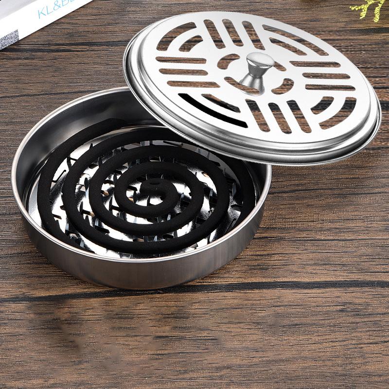 Mückenabwehrspulenablage Tragbarer Halter el Insektenschutzständer mit Deckel Sommer Mückenschutz Zuhause Camping Outdoor Zubehör