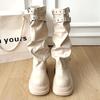 Retro platform boots women's boots autumn and winter with skirt slim knight boots