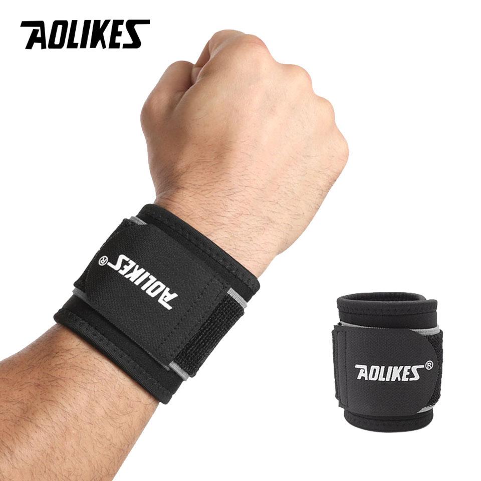 Aolikes 1Pcs Adjustable Sport Wristband Wrist Brace Wrap Bandage Support Band Gym Strap Safety Sports Wrist Protector Hand Bands