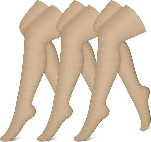 Elastic Over-the-Knee Compression Sports Socks for Men and Women - Cross-Knee Muscle Strength and Support